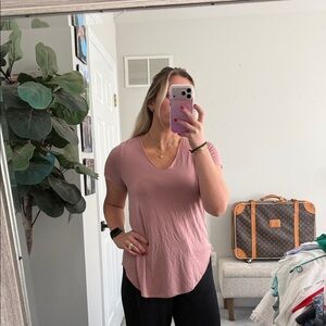 Mod Ref Mauve V-Neck Short Sleeve Tee